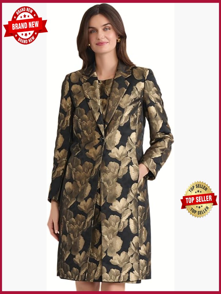 Womens Jacquard One Button Topper Blazer Regular Fit